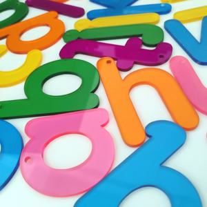 Letras y números acrílicos sin ftalato virgen 100% con servicio de corte para el aprendizaje del alfabeto en el aula de educación temprana - Product Image 4