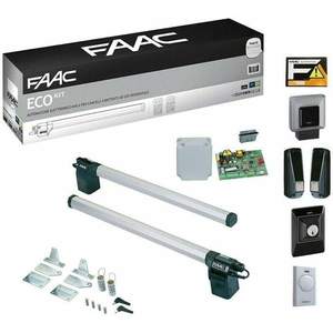 Kit de Automatización para Puerta Abatible FAAC ECO, 1.8M, 230V, 433MHz, Aluminio, IP44, Diseño Minimalista - Product Image 2