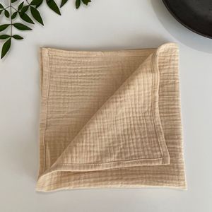PARTYMENT Direct usine, Serviette <span class=keywords><strong>de</strong></span> table en <span class=keywords><strong>gaze</strong></span> <span class=keywords><strong>double</strong></span> couche à bords cousus, en coton <span class=keywords><strong>gaze</strong></span>, Napperon, Essuie-tout décoratif pour mariage - Product Image 6