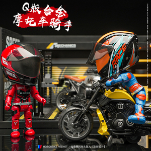 ITTL 48 Pezzi Modellini in Lega Versione Q di Caschi da <span class=keywords><strong>Moto</strong></span>, Collezione Decorativa per Ragazzi - Product Image 3