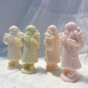 Noël Gingerbread Santa Bougie Moule Père Noël Résine Silicone Moule Kriss <span class=keywords><strong>Kringle</strong></span> Plâtre Gypse Silicone Moule - Product Image 3