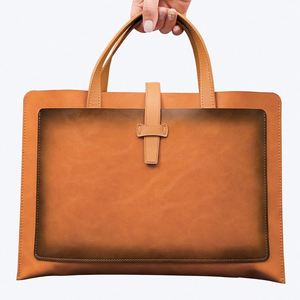 Maletín de Cuero para Documentos de Negocios, Bolso Grande para Portátil, Portafolio, Bolsa de Almacenamiento para Oficina y Trabajo - Product Image 2