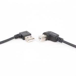 สายเคเบิลข้อมูลข้อศอกทองแดงบริสุทธิ์ สายเชื่อมต่อเครื่องพิมพ์ USB มุมขวา - Product Image 1