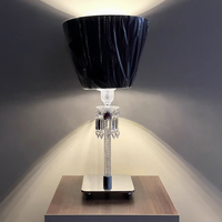 Lampe de bureau torche en cristal de style européen moderne, abat-jour en lin, culot E14, LED dimmable, écologique, CRI 95 élevé, garantie 5 ans