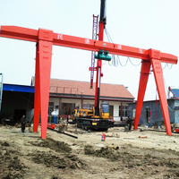 Grue portique monopoutre légère à envergure personnalisée et faible hauteur de plafond, avec palan portable, pour la manutention en entrepôt