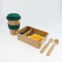 Boîtes à bento biodégradables en plastique sans bpa, à emporter, respectueux de l'environnement, Offre Spéciale