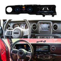 Écran double 10,25 + 10,25 pouces pour Jeep Wrangler JL 2018-2023, système Android, lecteur DVD de voiture, tableau de bord numérique, unité principale