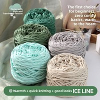 Nouvelle Grande Pelote de Fil Doux et Épais à Deux Rayures Glacées (38) pour Tricot Manuel DIY : Écharpes, Chaussures au Crochet, Poupées, Chaussons - Hebei