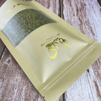Sachets de Thé Personnalisés Imprimés Doypack Organique avec Fenêtre en Papier Kraft Doublé Aluminium