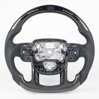 Volant en fibre de carbone véritable avec affichage LED de la vitesse et du régime moteur pour Land Rover Range Rover Discovery L550 L494 Sport 2014-2020