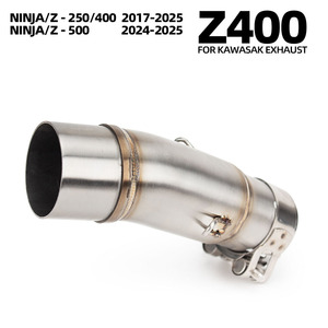 Modification d'échappement de moto en acier inoxydable, tuyau intermédiaire 51 mm pour <span class=keywords><strong>Kawasaki</strong></span> Ninja250 Ninja400 Ninja500 Z250 <span class=keywords><strong>Z400</strong></span> Z500 2017-2025 - Product Image 5