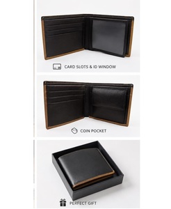 Portefeuille fin en cuir véritable, best-seller, avec protection RFID pour un usage quotidien au meilleur prix - Product Image 2