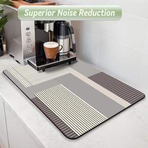 Tapis de drainage en terre de diatomées, motif à carreaux rectangulaires, séchage rapide, pour comptoir de cuisine, usage domestique - Product Image 4