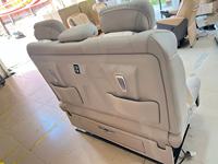 Sofa Kulit Ganda Aero Mewah, Dapat Direbahkan Menjadi Tempat Tidur, Dirancang untuk RV, Van, Toyota Hiace, MPV, Sprinter.