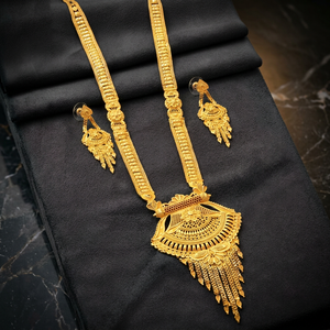 Wholesale 14K 18K 24K Micron Gold Plated Fashion <b>Necklaces</b>, Floral Design <b>Long</b> Jewelry Set, Forming <b>Long</b> Brass Gold Jewelry Set - Product Image 1