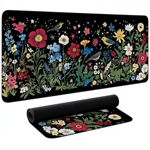 Alfombrilla de Escritorio Personalizada Estética, Linda Alfombrilla de Goma para Juegos con Diseño de Jardín Encantado, Protector de Escritorio, Decoración de Trabajo, 315" X 118", Bonita Alfombrilla de Ratón Antideslizante - Product Image 1