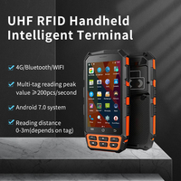 Lector de mano UHF RFID Android 7,0 4G RFID UHF PDA Lector de mano inteligente para almacén