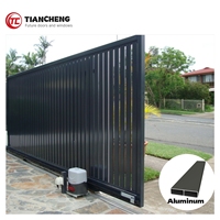 Puerta de aluminio deslizante automática con control remoto de patio europeo de gama alta con recubrimiento en polvo Venta caliente en línea