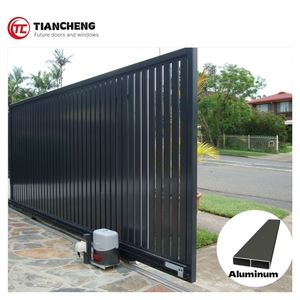 Porte coulissante automatique à télécommande <span class=keywords><strong>en</strong></span> aluminium de yard europé<span class=keywords><strong>en</strong></span> haut de gamme enduit de poudre Offre Spéciale sur la ligne - Product Image 3