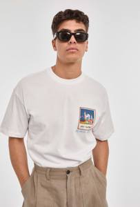 Camiseta Informal Cómoda de Uso Urbano, Tejido de Algodón Suave y Transpirable, Unisex, Corte Regular con Estampado de Rompecabezas para Hombre - Product Image 3