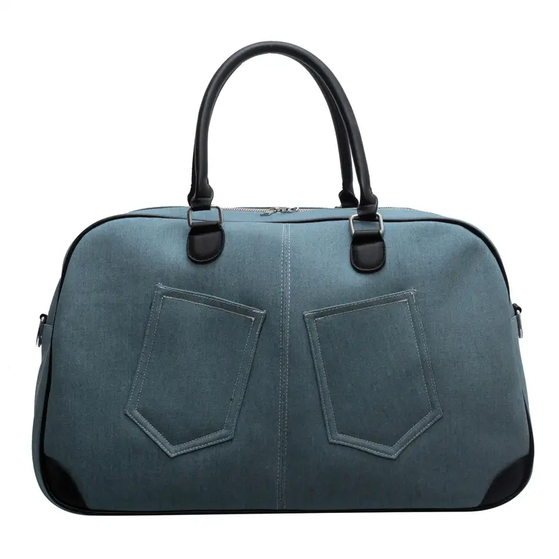 Grande capacité léger multifonction mode Simple Denim femmes fourre-tout voyage épaule sac à main hommes bandoulière