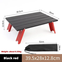 Table pliante moderne portable pour atelier, école, en alliage d'aluminium léger, mini table basse avec sac de rangement, camping en plein air