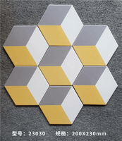 Mosaïque hexagonale en céramique 200x230mm 9mm - Résistante à l'usure et antidérapante pour les murs intérieurs, les crédences de cuisine et les entrées de maison