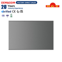 Plaque murale vierge électroplaquée gris mat, plaque de finition plate double pour interrupteur ou prise