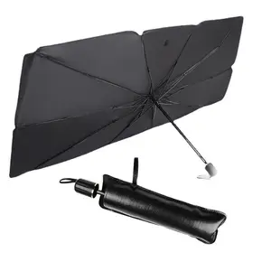 Parasol de aislamiento térmico para coche con cubierta de nailon portátil, parabrisas delantero, paraguas para coche