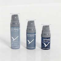 Flacon pompe sans air en plastique PP à surface lisse 5ml 10ml 15ml pour lotion, crème, lotion pour les mains, écran solaire, gel pour les yeux, usage quotidien
