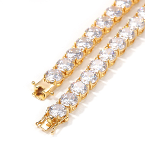 Gelang Rantai Tennis CZ 1 Baris Lebar 2mm 3mm 4mm 5mm 8mm, Laris Manis, untuk Wanita & Pria, Gelang Bling Bertabur Kristal - Product Image 2