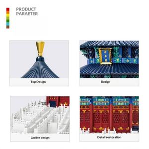 Ensemble de blocs de construction en gros, architecture traditionnelle chinoise, salle de prière pour de bonnes récoltes à Pékin, vente en gros - Product Image 4