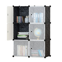 Étagère de rangement moderne et minimaliste pour chambres, unités de location et dortoirs ; étagères en panneaux de plastique assemblées