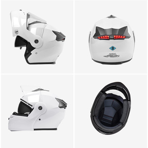 Mũ bảo hiểm mô tô kiểu lật, mô-đun ABS tùy chỉnh, kính đôi, mặt nạ kín, dành cho đua xe, có đèn LED, tình trạng mới - Product Image 3