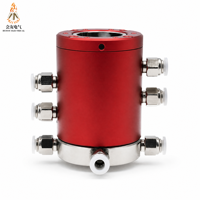 YL-AR20HM-4 Anneau collecteur électrique traversant creux 4 entrées 4 sorties M5 (Diamètre intérieur 20mm ; Diamètre extérieur 80mm) Sortie latérale