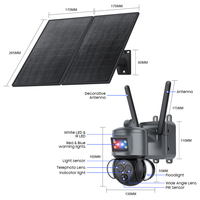 SECTEC Pleine Couleur Vision Nocturne 24/7 Enregistrement 6MP 12X Zoom Optique 20W Panneau Solaire Batterie Cctv 4G SIM Carte Wifi Solaire Ip Caméra