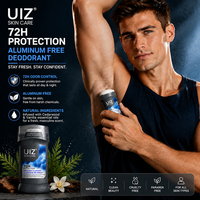 Déodorant stick naturel sans aluminium à l'huile essentielle, parfum frais, longue durée 72H, pour hommes, usage quotidien, gym, voyage