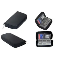 Sac de rangement pour carte mémoire CF/SD/Micro SD/SDHC/MS/DS étui de transport portefeuille 22 emplacements accessoires de jeu boîte de carte mémoire