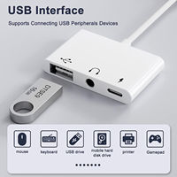 USB C zu USB Adapter, 3 in 1 USB C zu USB ein OTG Adapter mit 3,5mm Kopfhörer Audio Jack und Schnell ladeans chluss, USB-C Splitter