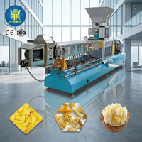 Chaîne de production entièrement automatique en acier inoxydable pour la fabrication de Pani Puri, de snacks soufflés 2D et 3D, et d'extrusions alimentaires