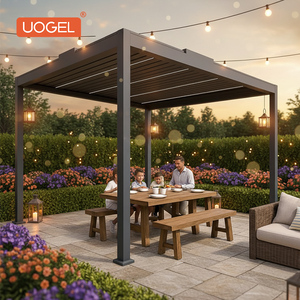 Magical Garden Soirée: Disfrute de una Cena Deliciosa Bajo el Cielo Nocturno en un Encantador Gazebo Iluminado por Suaves Luces Festivas C7 - Product Image 1