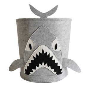 Cesto <span class=keywords><strong>in</strong></span> <span class=keywords><strong>Feltro</strong></span> Pieghevole a Forma di Cartone Animato, Contenitore Cilindrico per Giocattoli e Vestiti dei Bambini - Product Image 5