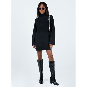 เสื้อสเวตเตอร์ไหมพรมคอสูงเนื้อนุ่มสไตล์ญี่ปุ่นสำหรับผู้หญิง ชุดลำลองความยาวปานกลางสไตล์สบายๆ สำหรับฤดูใบไม้ร่วงฤดูหนาว ทรงเข้ารูปตามธรรมชาติ - Product Image 2