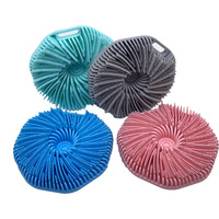 Gant de massage et brosse exfoliante classique en gel de silicone pour le bain, avec mousse abondante et poils doux, pour le dos, unisexe