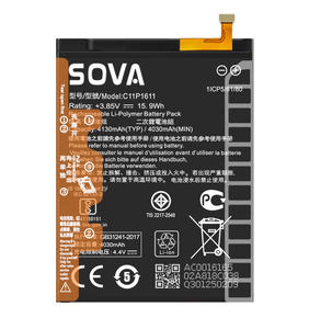 सोवा मूल थोक मोबाइल फोन बैटरी के लिए सोवा मूल थोक मोबाइल फोन बैटरी 3 <span class=keywords><strong>c11p1611</strong></span> zc520tl 3.8v 2500 माया उत्पादों - Product Image 1