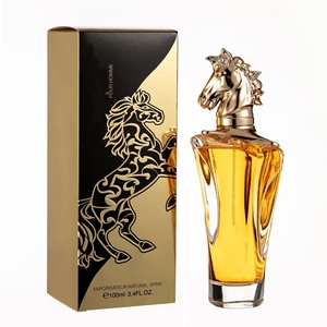 Parfum Classique Arabe du Moyen-Orient pour Homme, Tête de Cheval, 100ML, Parfum Liquide Or Arabe pour Usage Quotidien et Rendez-vous - Product Image 1