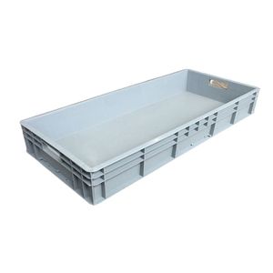 800*600Mm Sterke Lange Grote <span class=keywords><strong>Plastic</strong></span> Platte Bak Euro Opslagbakken Aangepaste Kleur - Product Image 5