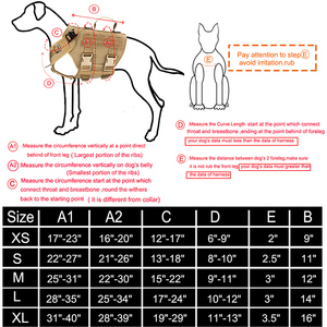 Luxo Ajustável Tactical <span class=keywords><strong>Dog</strong></span> Harness Solid Nylon Pet Vest Acolchoado Característica para Treinamento de Trabalho Não Puxando Serviço <span class=keywords><strong>Dog</strong></span> Harness - Product Image 6