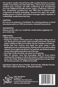 FUEL the ARMY 80% Coloration capillaire semi-permanente naturelle en poudre 100 grammes (Noir) - Product Image 3