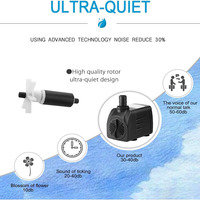 Pompe à eau submersible durable 25W 400GPH Low pour fontaines d'étang Aquariums Fish Tanks Statuary Hydroponics Wastewater Systems